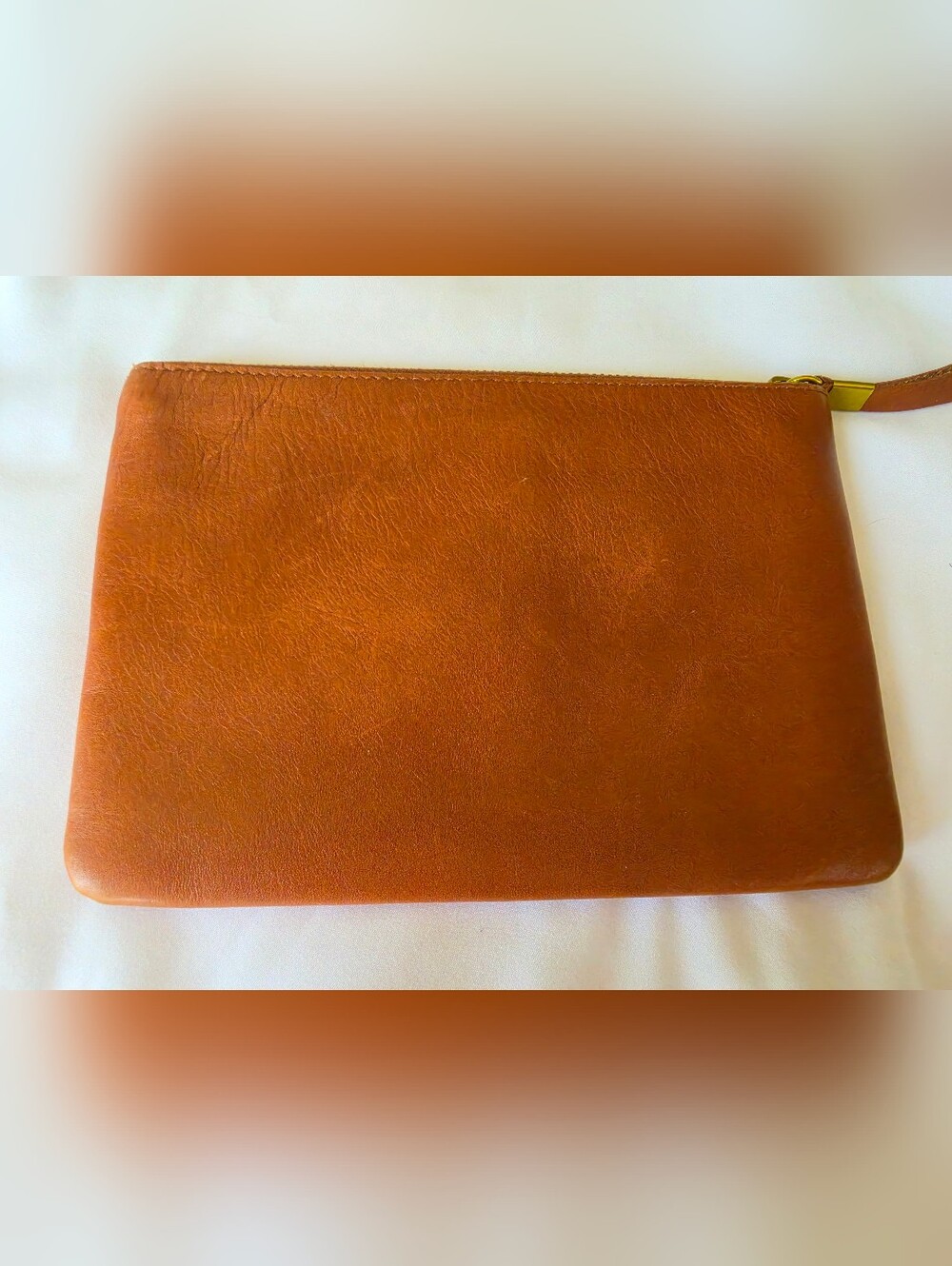 Madewell The Leather Pouch Clutch - English Saddle